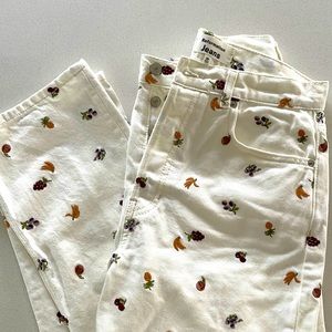 Reformation Cynthia Fruitloops High Rise Straight Jeans